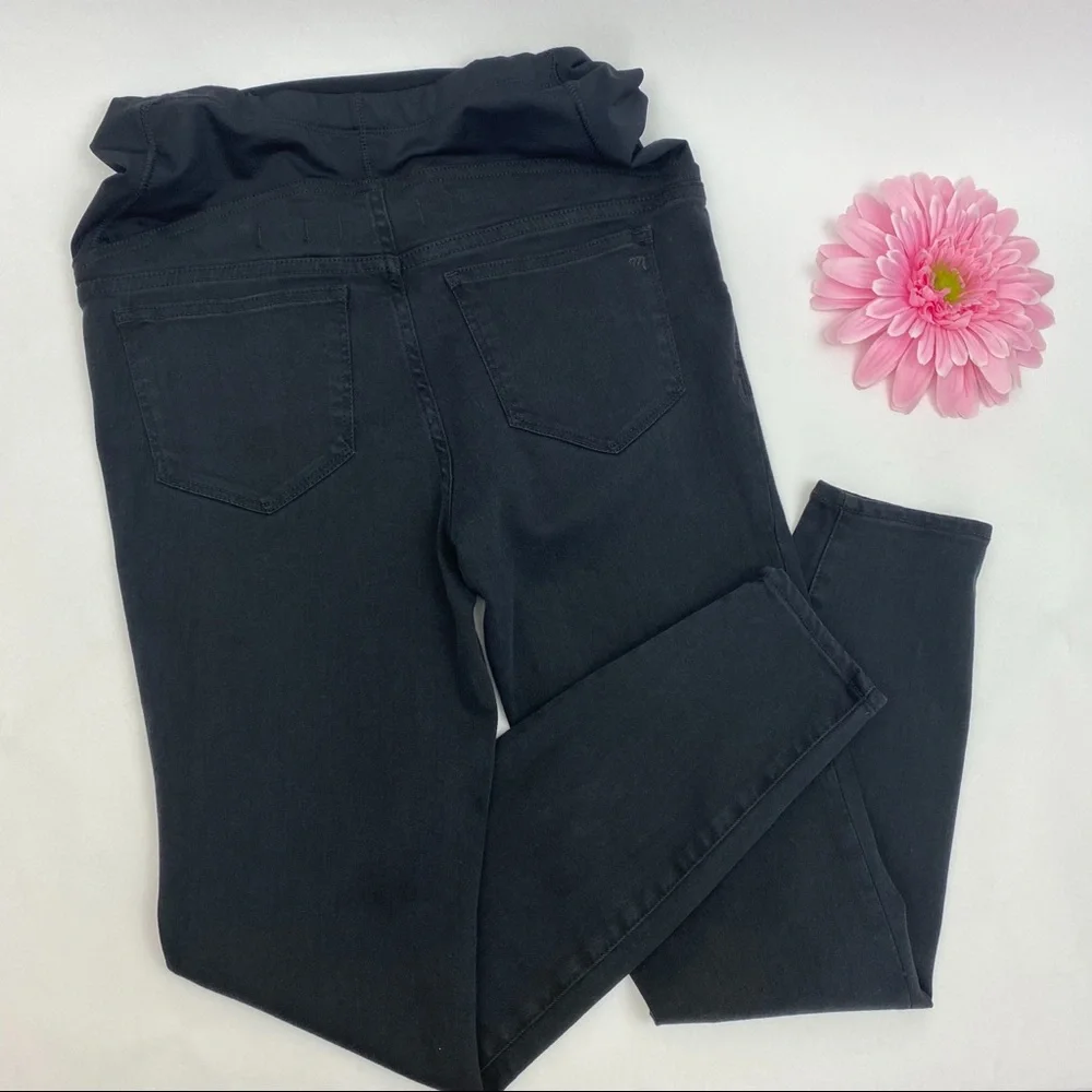 Madewell Maternity Over The Belly Skinny Jean: Black Lunar Wash - Tencel Denim